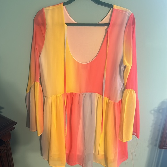 Size Large Mini Dress Rainbow - Picture 3 of 5